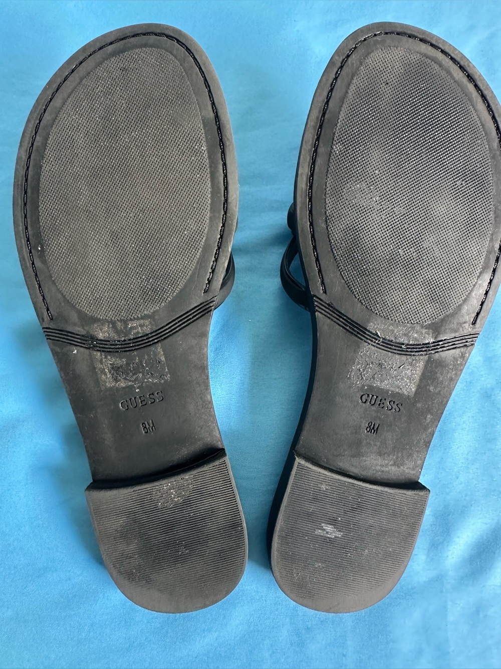 GUESS Women's Black Slide Sandal with Logo Accent size 8M - Picture 3 of 10